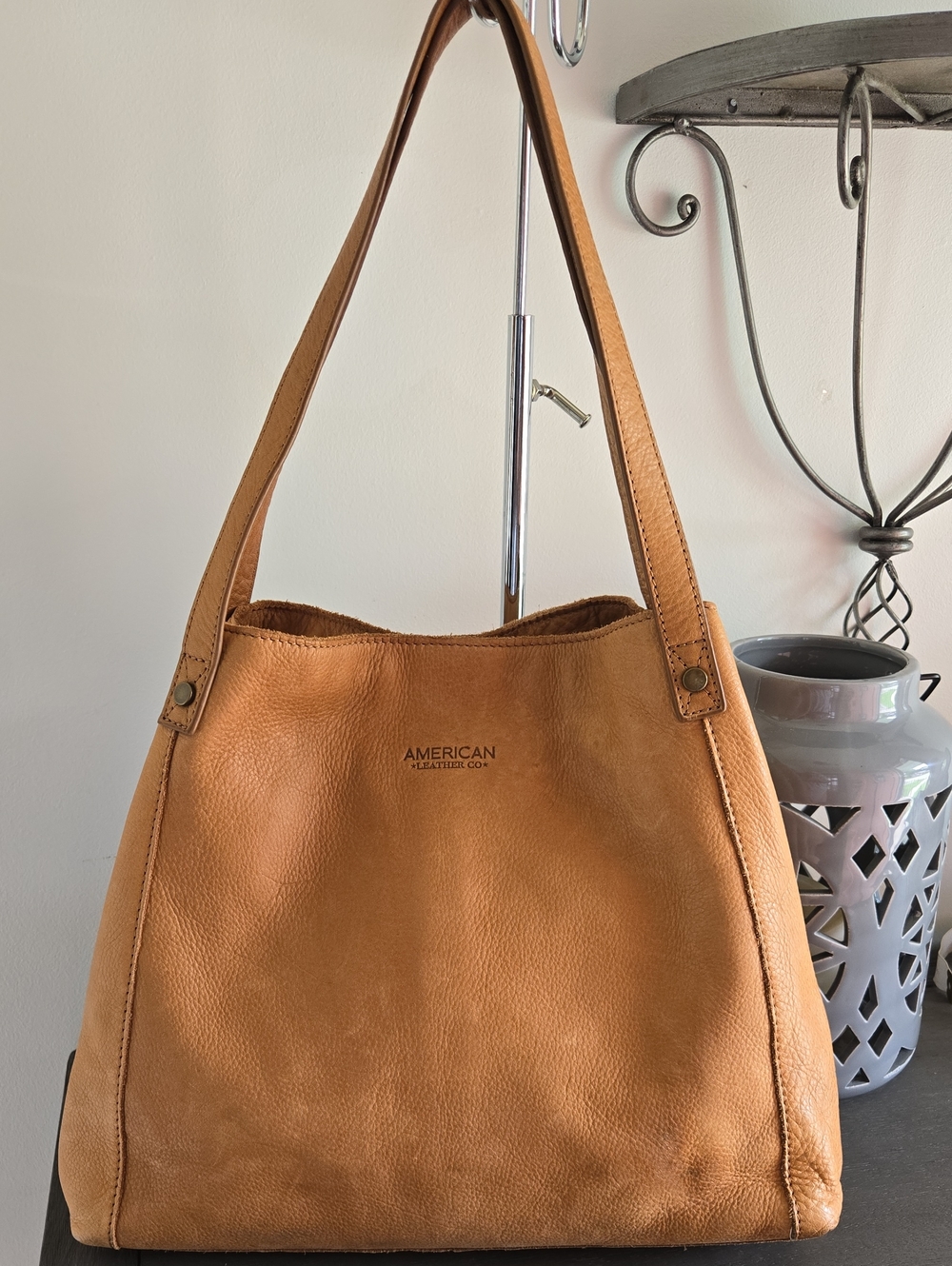 American Leather Co. Tan Leather Shoulder Bag